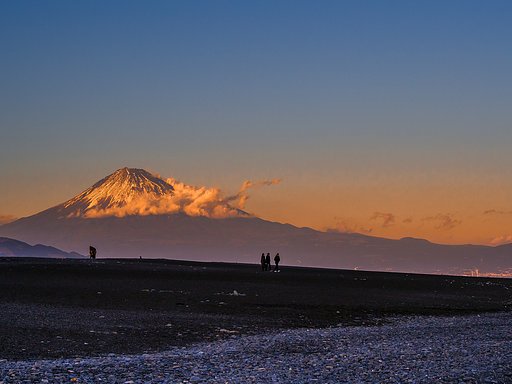 【心の故郷】富士山の夕焼け