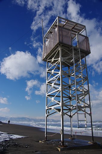 真冬の海水浴場