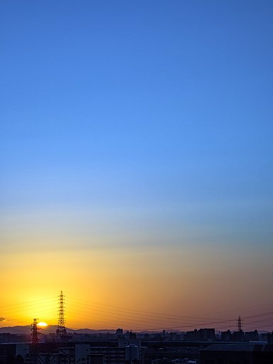 「故郷の光」日の出