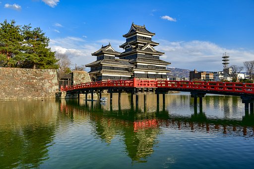 【春景】松本城