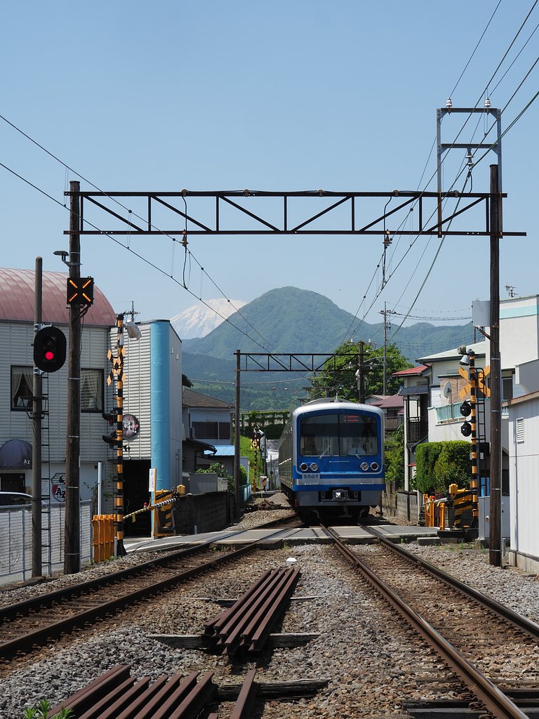 富士山と大雄山線