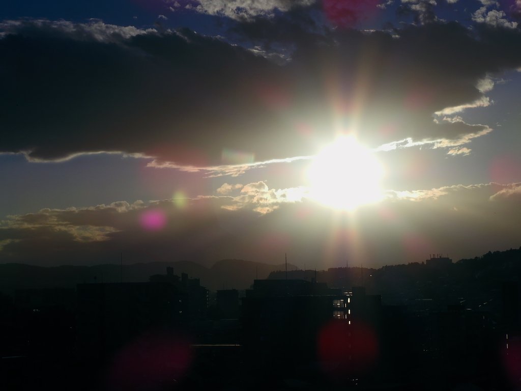 何にもない日の夕日