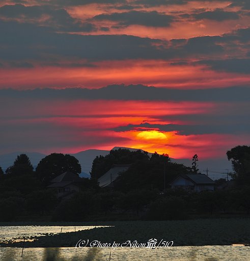 六月の夕空