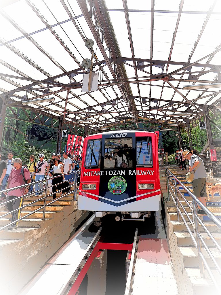 坂のある風景～御岳山ケーブルカー～