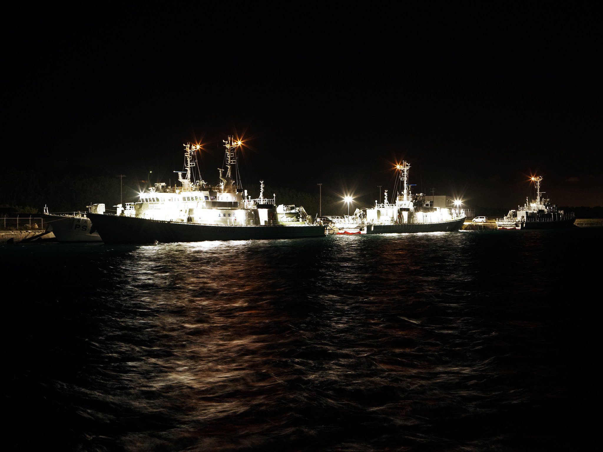 伊良部島・長山港の夜