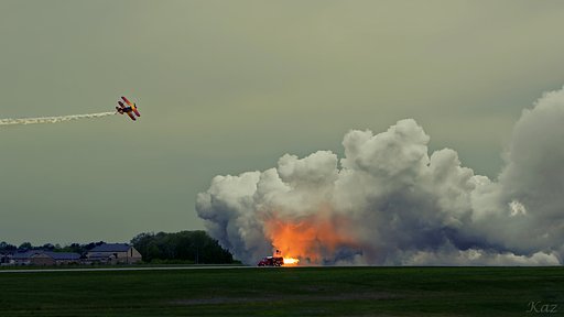 Biplane v.s. Truck