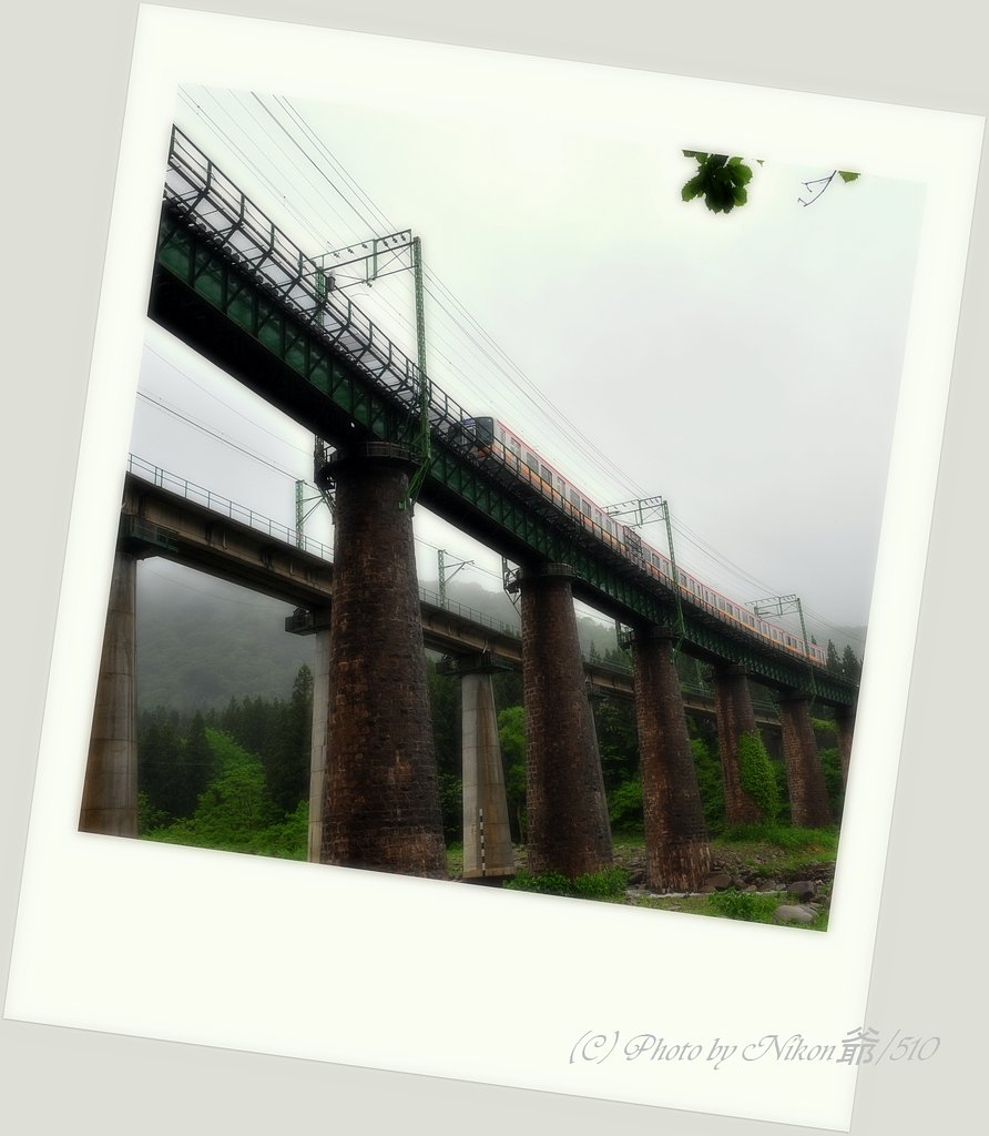 小雨降る上越線