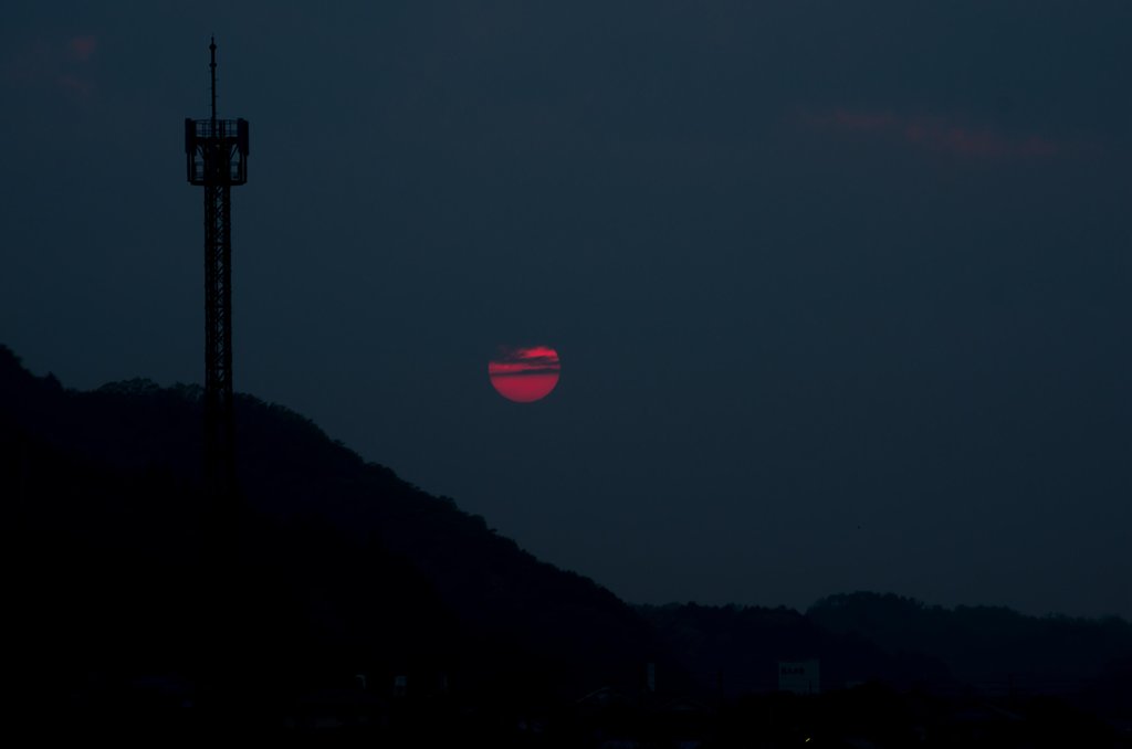 夕方の太陽