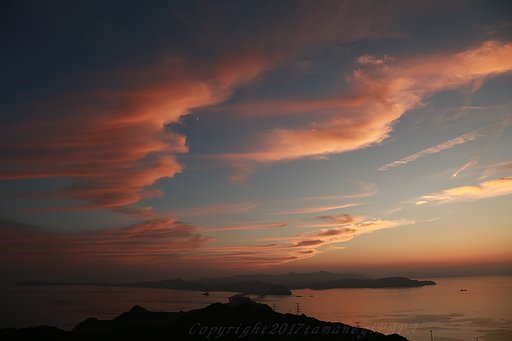 大鳴門海峡大橋の夕焼け