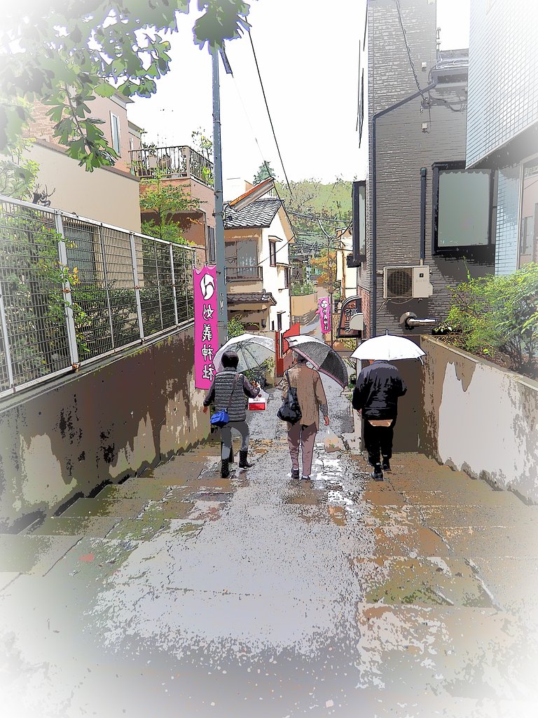 坂のある風景～駒込妙義神社～