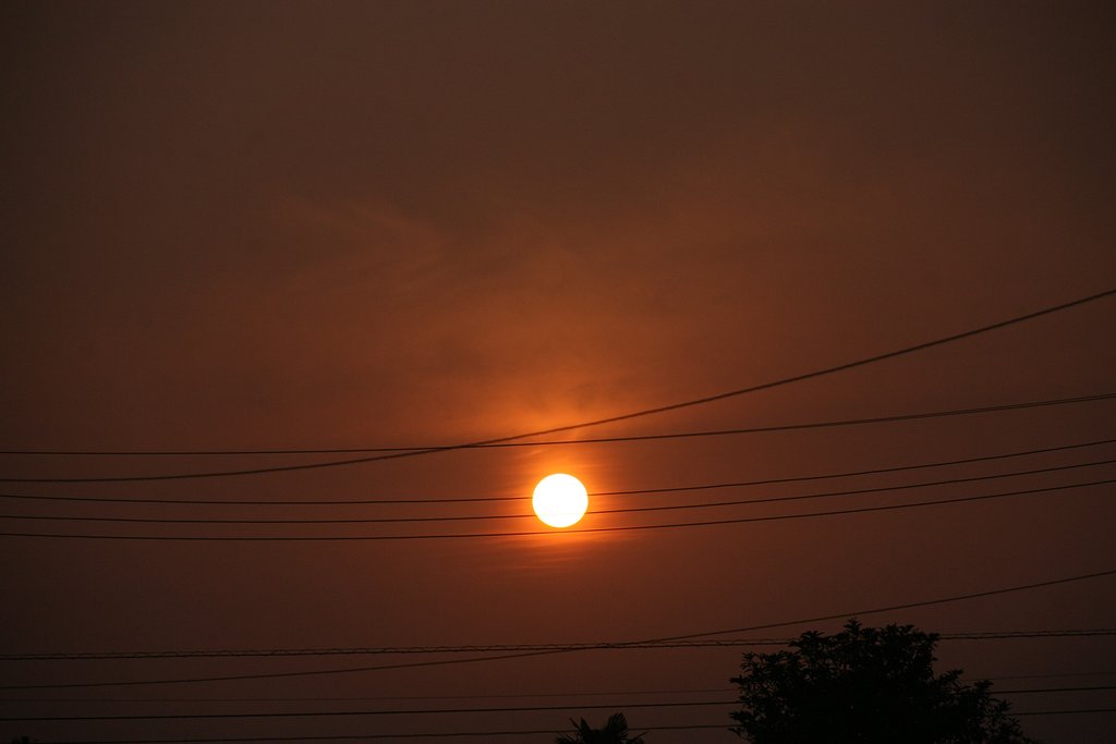 早朝の太陽