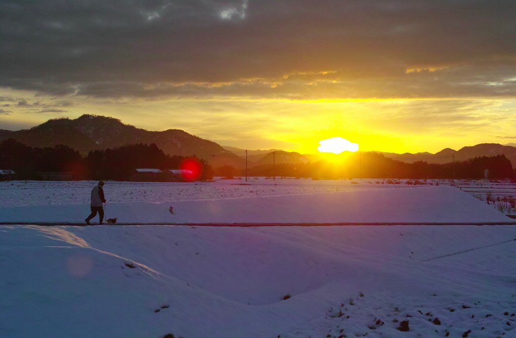 冬の夕日