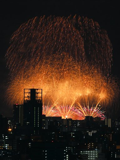 広島夢みなと花火その５　（散り際）