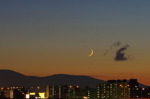 沈む月
