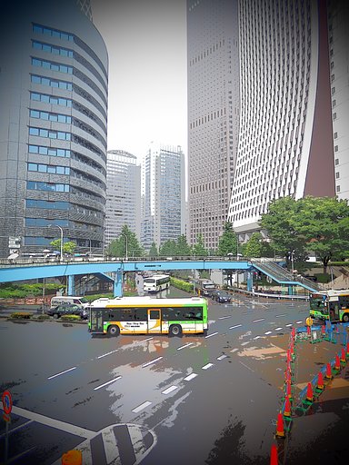 坂のある風景～西新宿～
