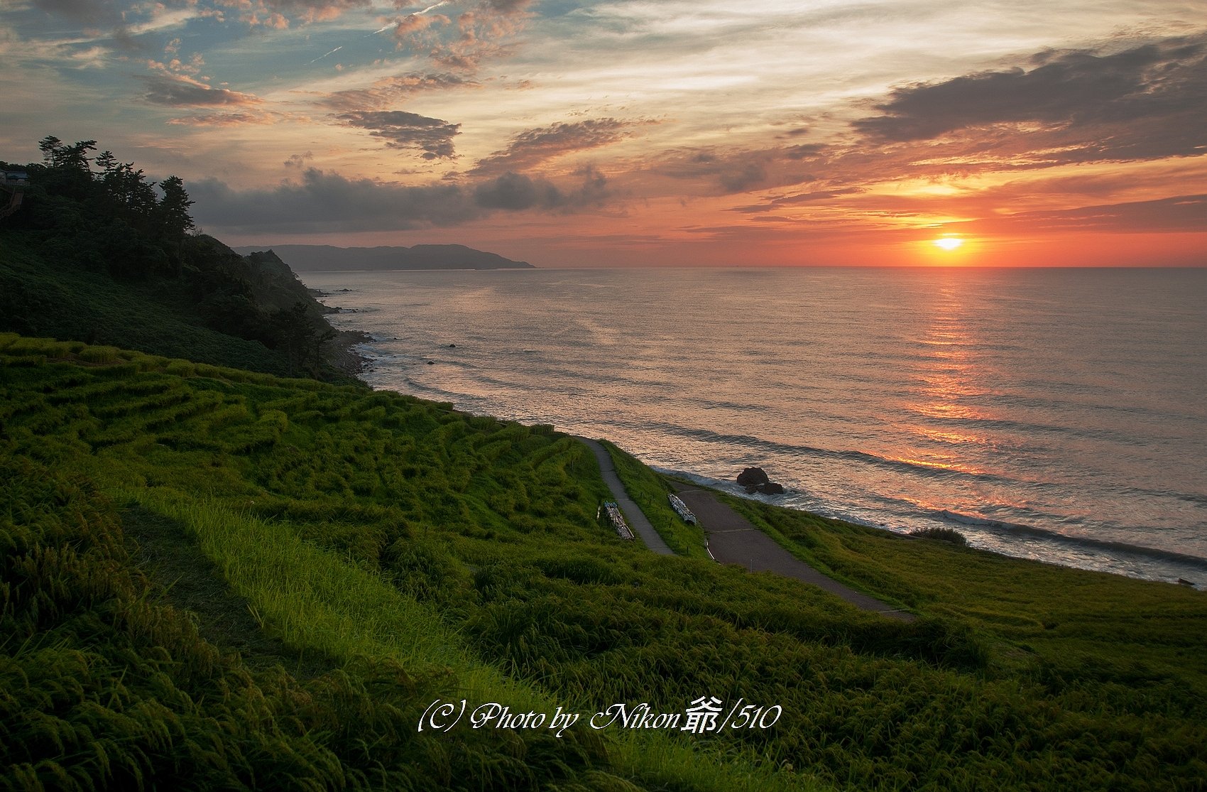能登の夕日