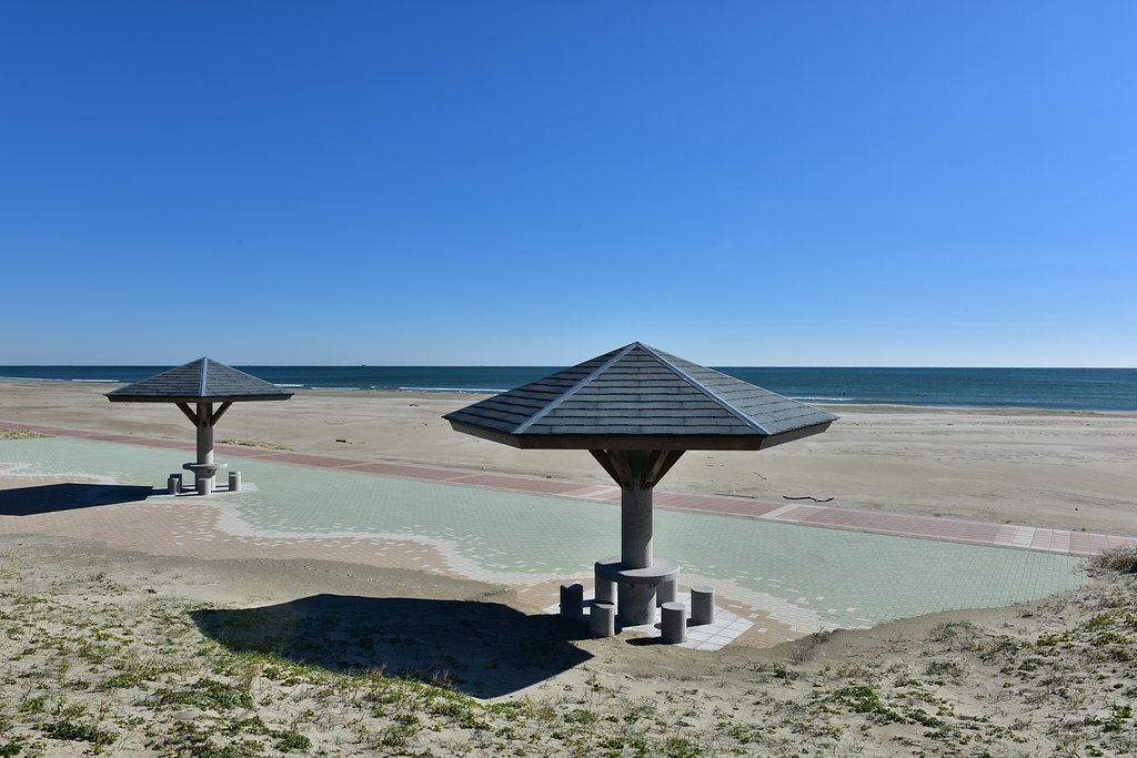 青空、太平洋、砂浜