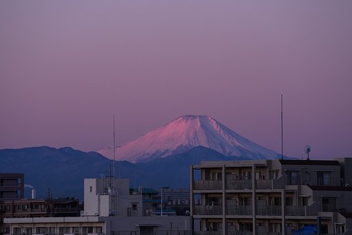 染まる富士