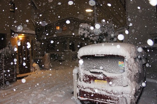 昨夜の雪