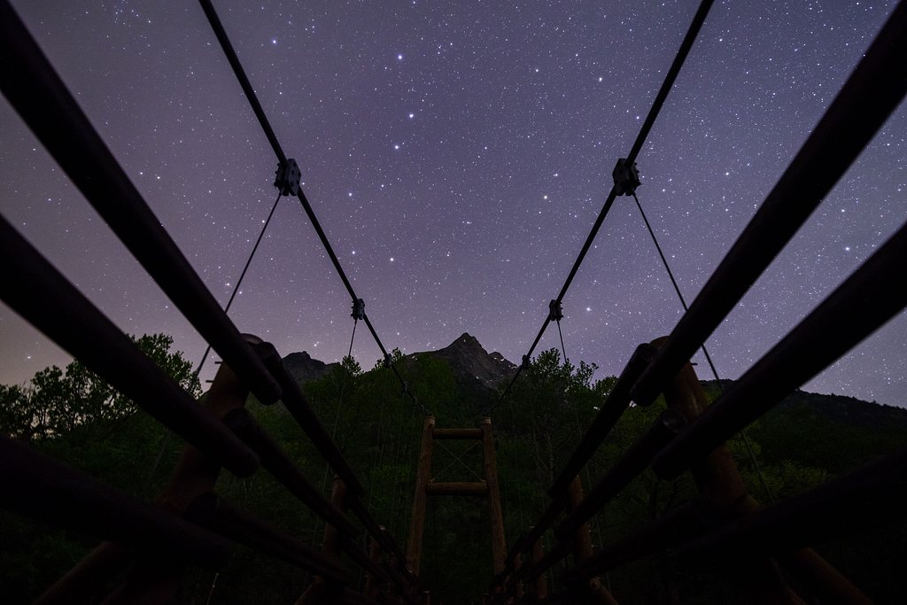明神橋の星空