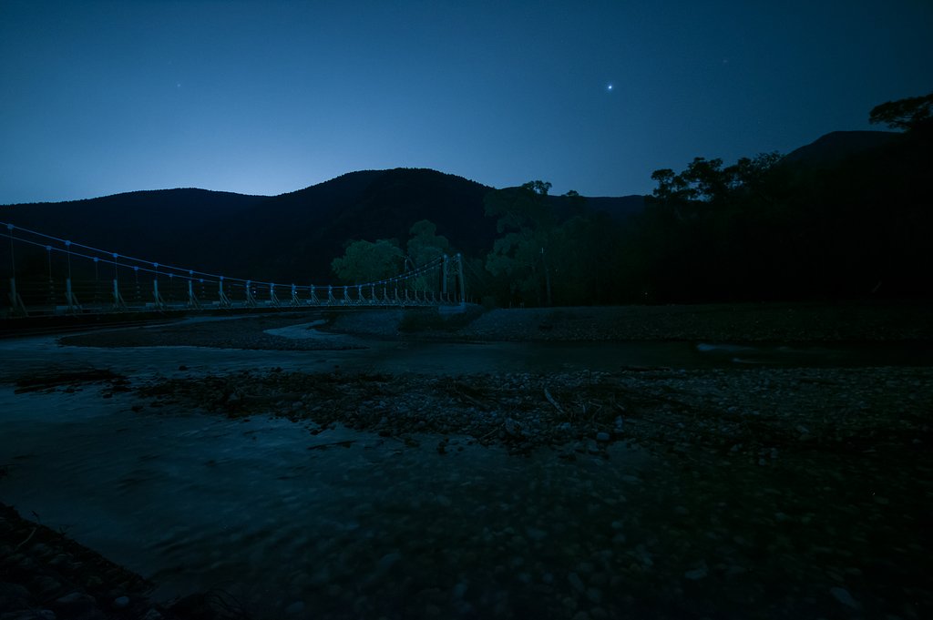 真夜中の梓川