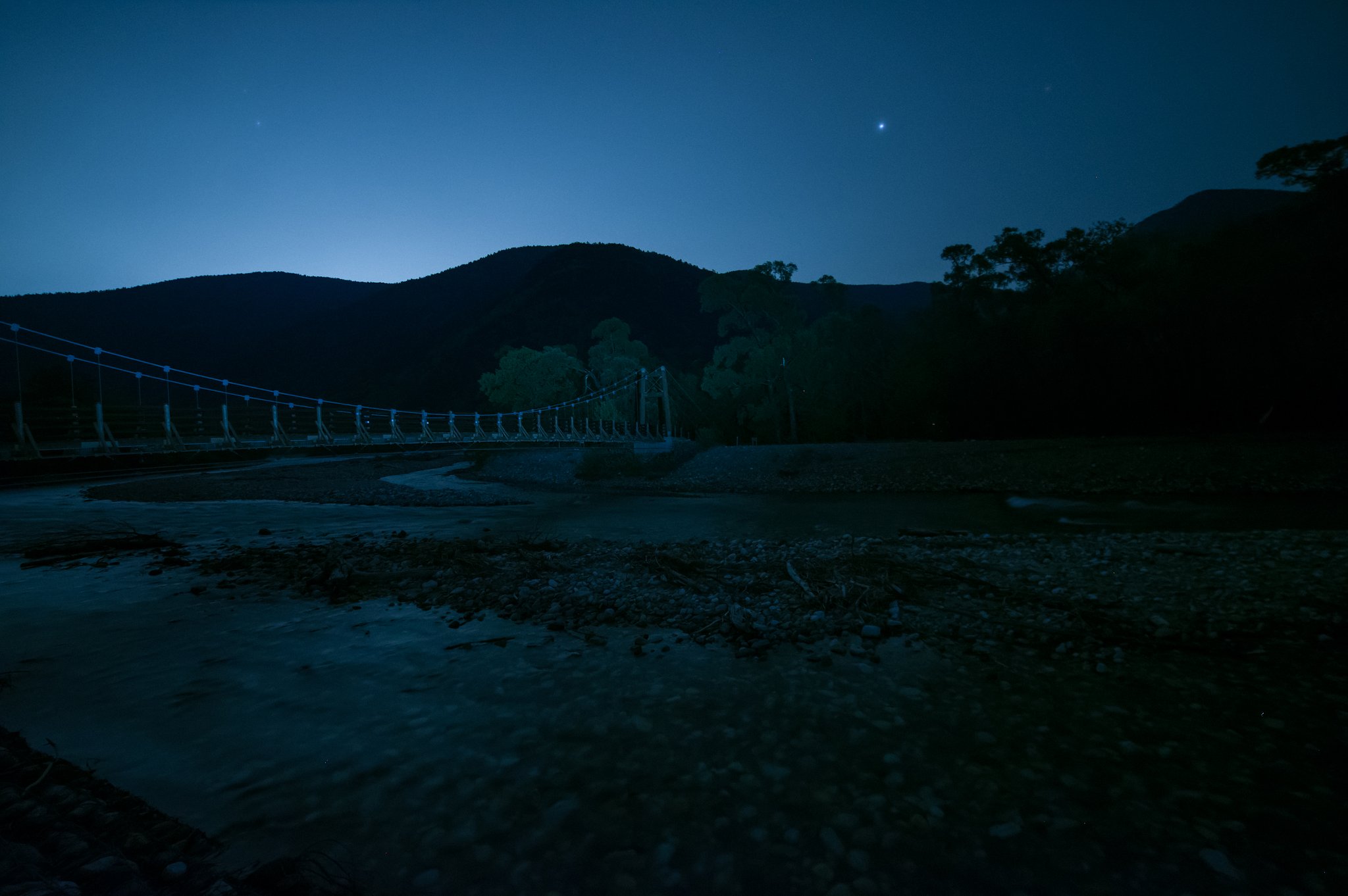 真夜中の梓川