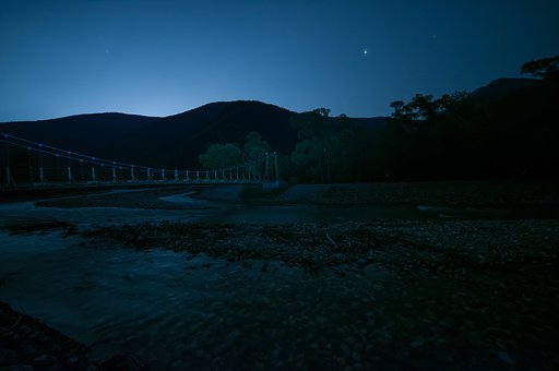 真夜中の梓川