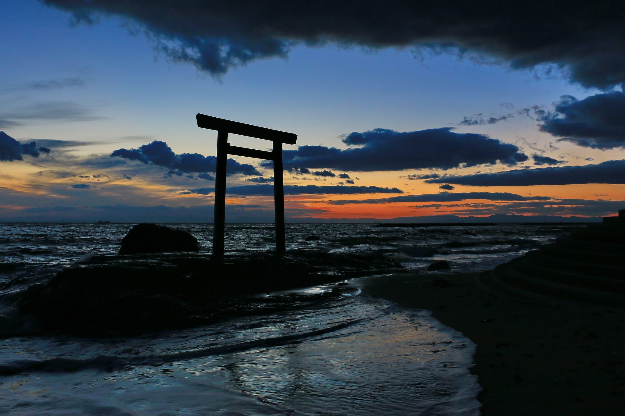 つぶて浦夕焼け