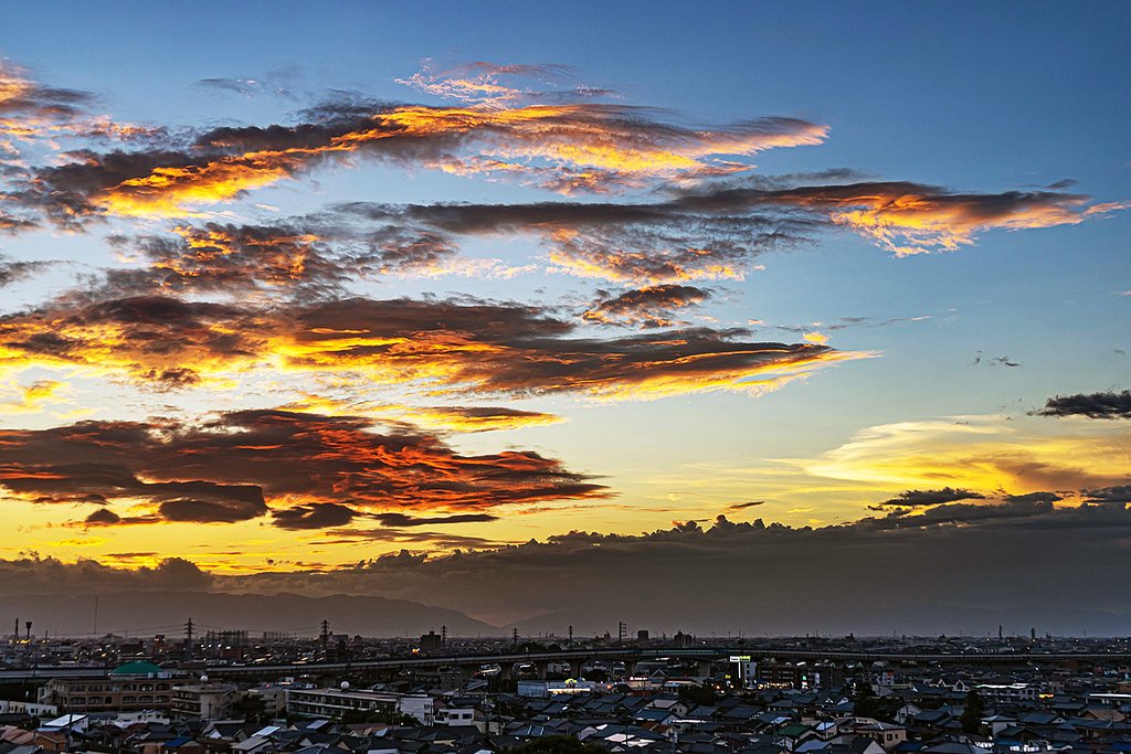 ８月１３日の夕焼け