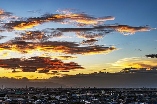 ８月１３日の夕焼け