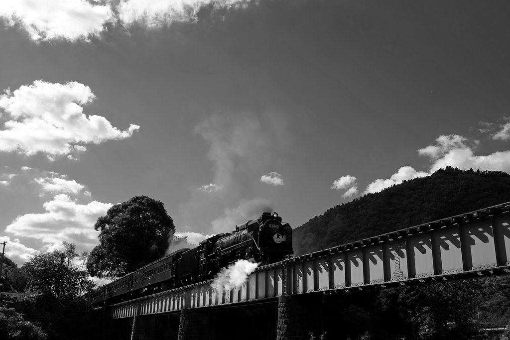 【白黒写真】蒸気機関車