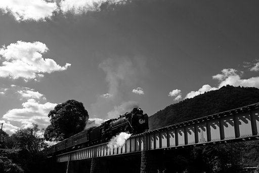 【白黒写真】蒸気機関車