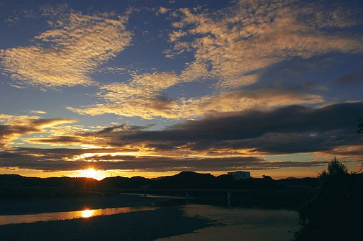 本日の夕日