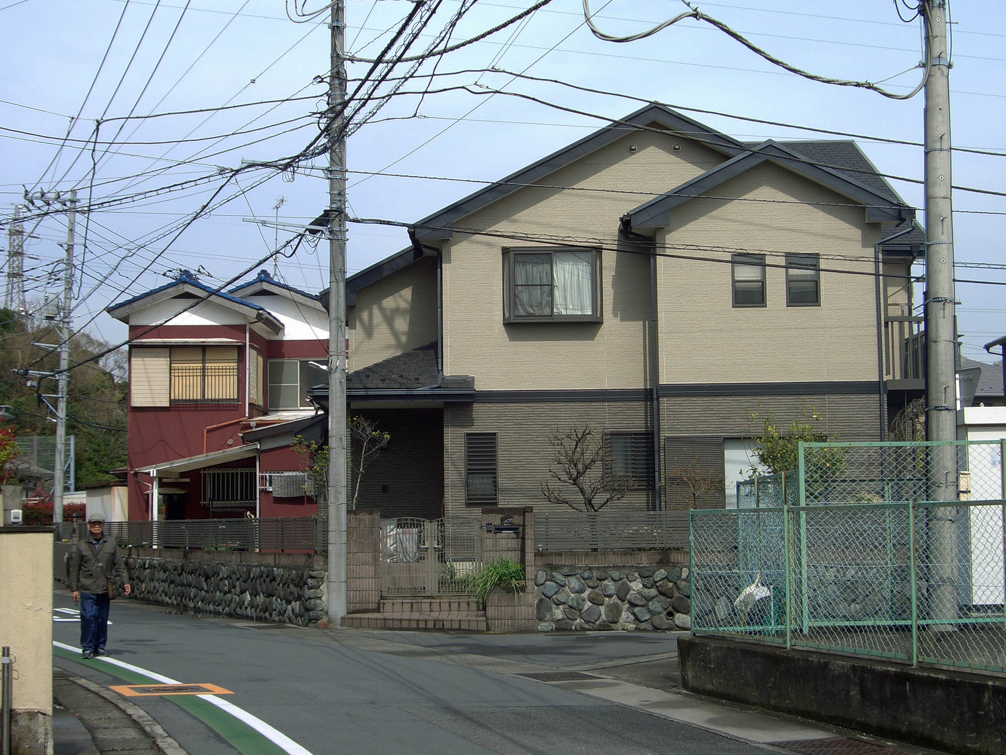 散歩道での試写