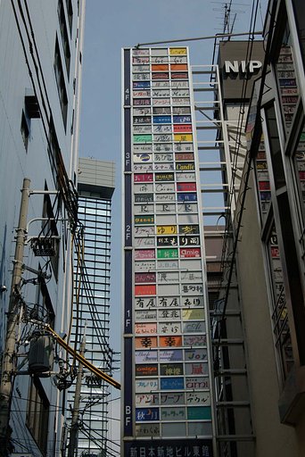 店の看板群