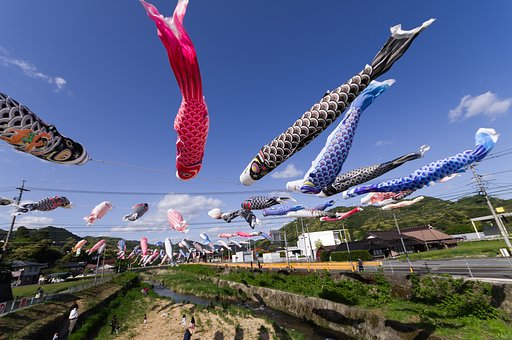 【花・空のある風景】鯉のぼり