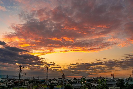 【だいだい】今日の帰りがけ夕景