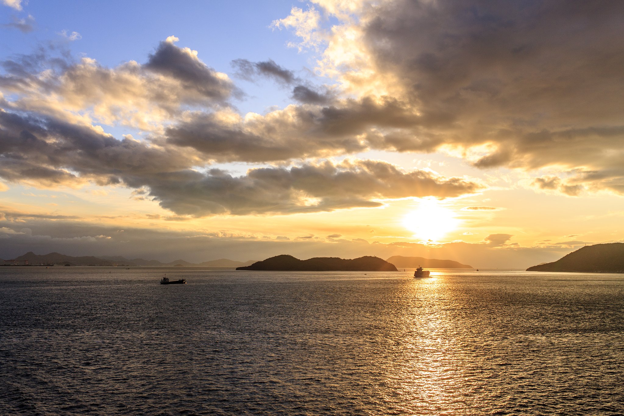 夕景　与島