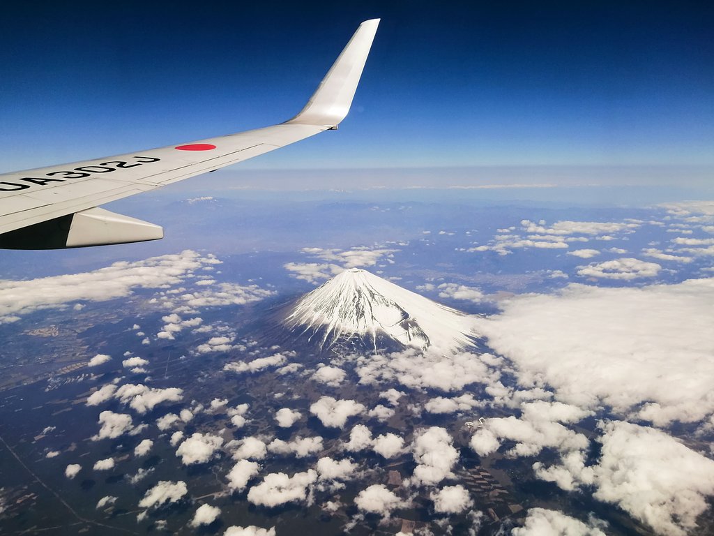 富士山上空