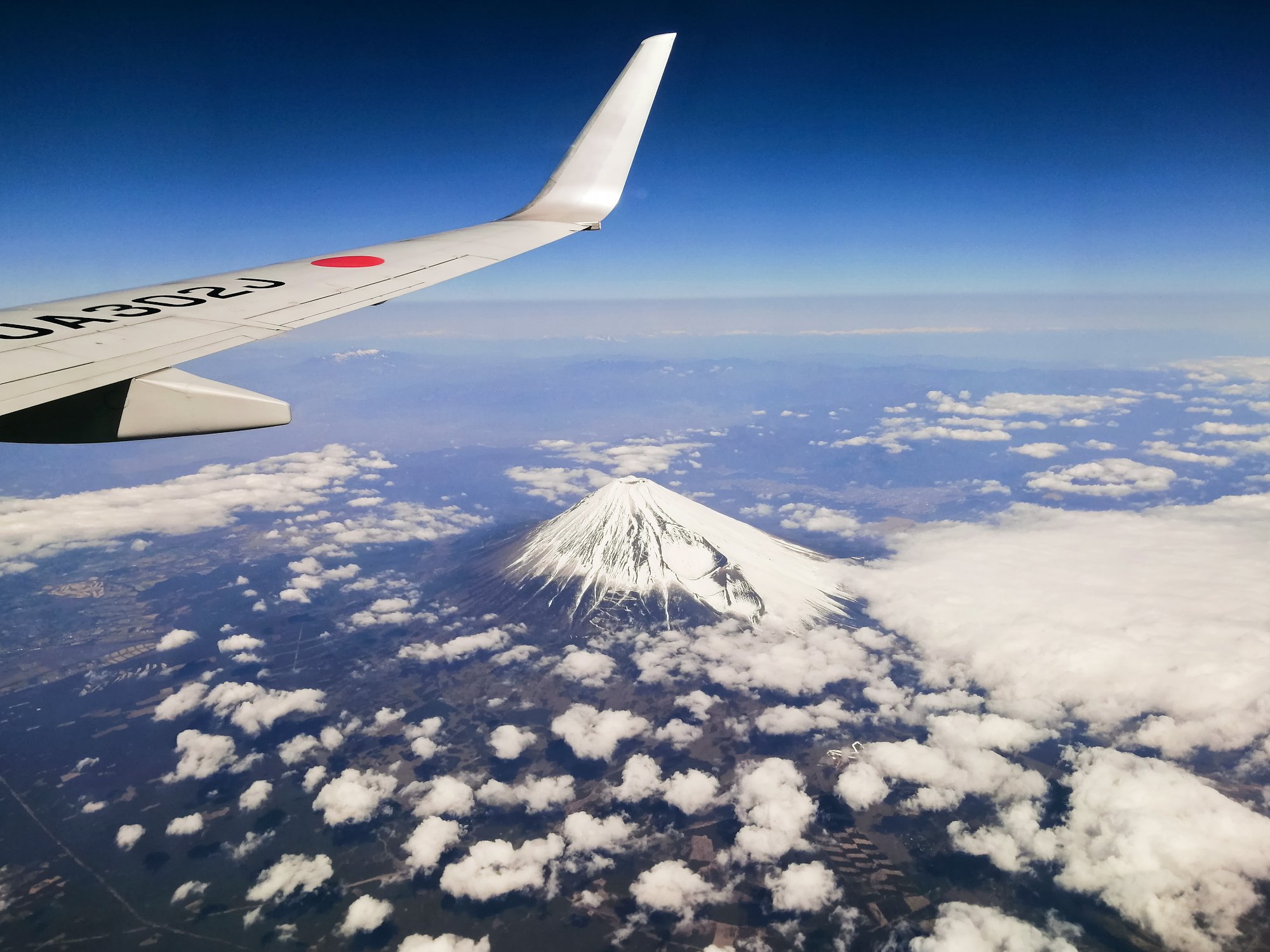 富士山上空