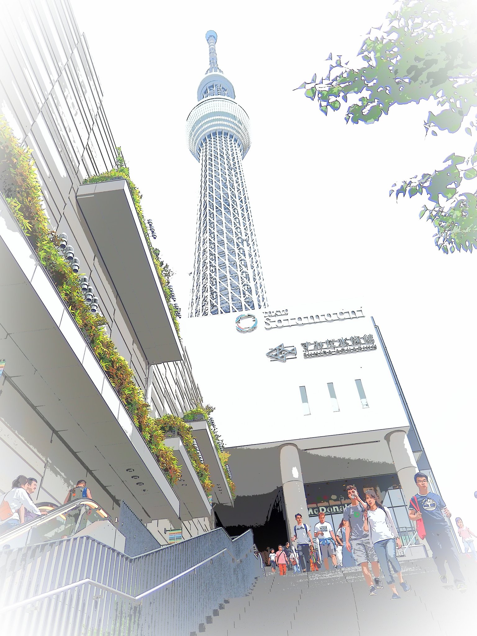 坂のある風景～東京ソラマチ～