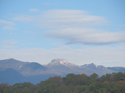 那須岳を望む。
