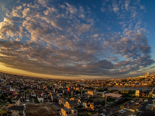 猛暑日の夕景