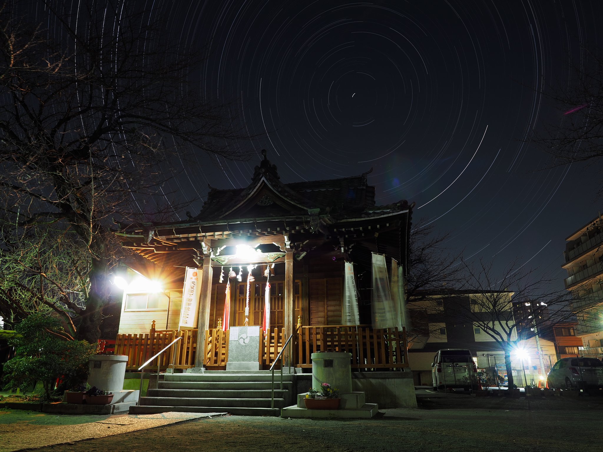 近所の神社（バッテリーテスト）