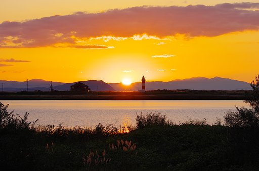 夕日