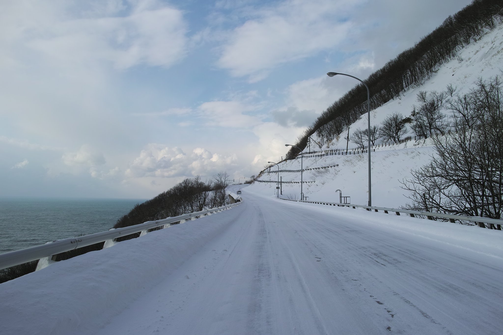 石狩北部の海岸線