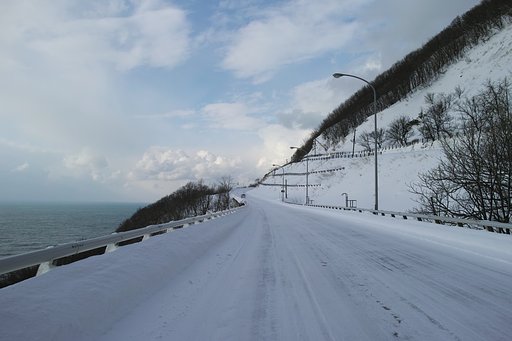 石狩北部の海岸線