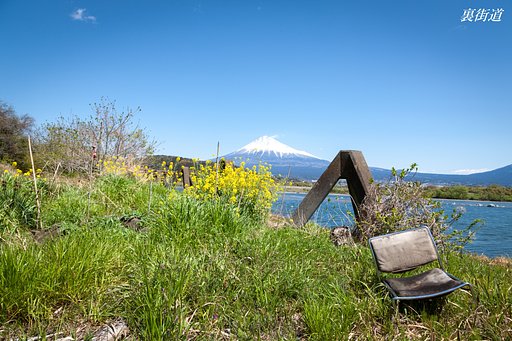 畑の富士山《富士川河川敷》