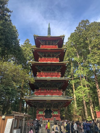 【花・空のある写真】五重塔