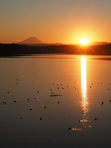 夕染めの風景～光の道～